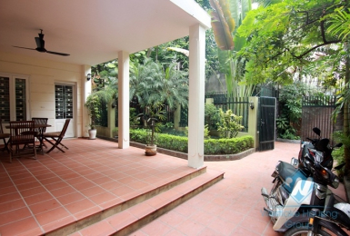 House with small garden and yard for lease in Nghi Tam Village, Tay Ho, Ha  Noi